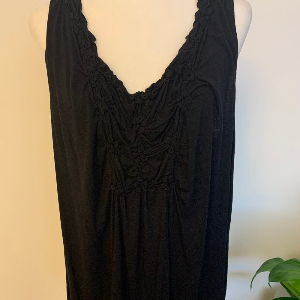 Lane Bryant Long Tank With Rosette Neckline